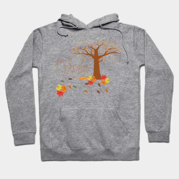 october the best autumn season Hoodie by Serotonin